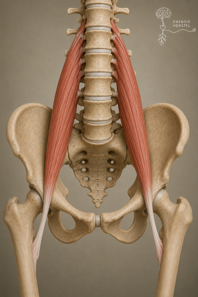 Anatomie van de Psoas Major – Natuurgetrouwe 3D Medische Illustratie
Psoas Spier: Anatomie, Functie en Invloed op Rugpijn, Stress en Herstel